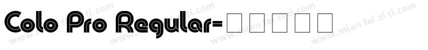 Colo Pro Regular字体转换